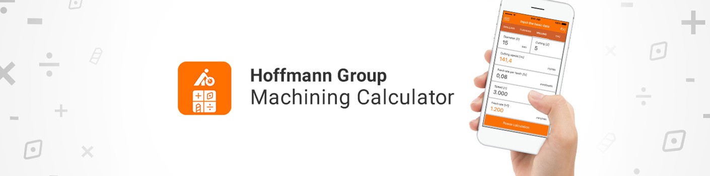 app Hoffmann Machining Calculator per calcolo parametri di taglio fresatura, tornitura