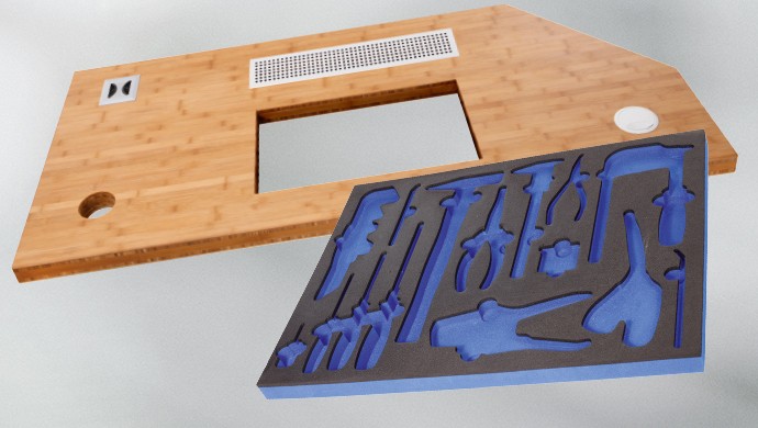 eForm / eShape configurator for custom foam inlays and worktops